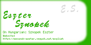 eszter sznopek business card